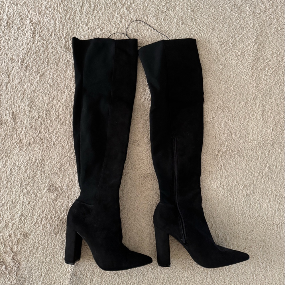 Express Black Over-the-Knee Boots